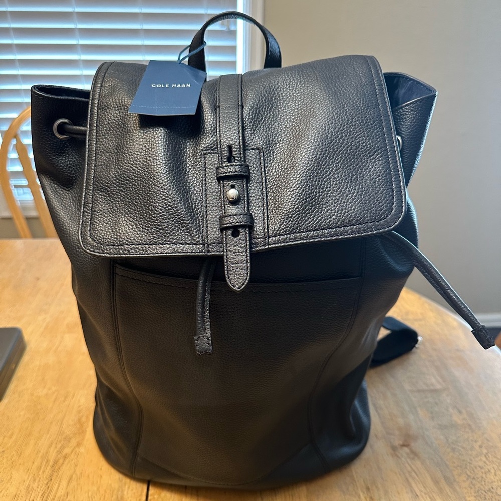 Cole Haan - Backpack - Black - Pebbled Leather -NWT